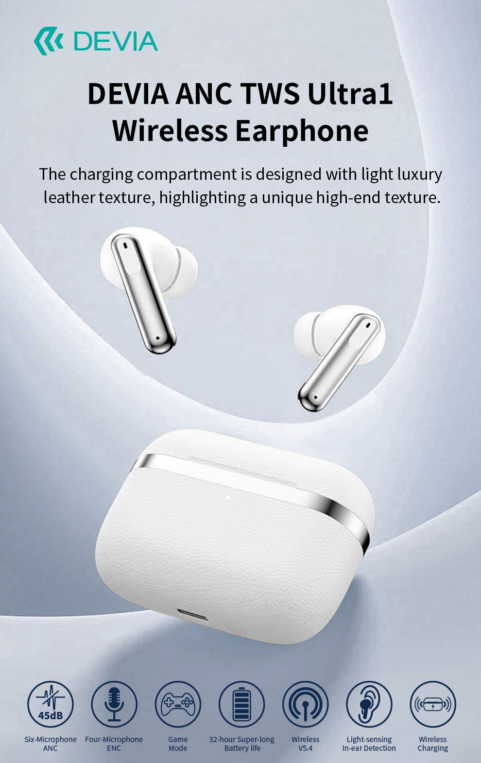 DEVIA ANC TWS Ultra1 Wireless Earphone - Black