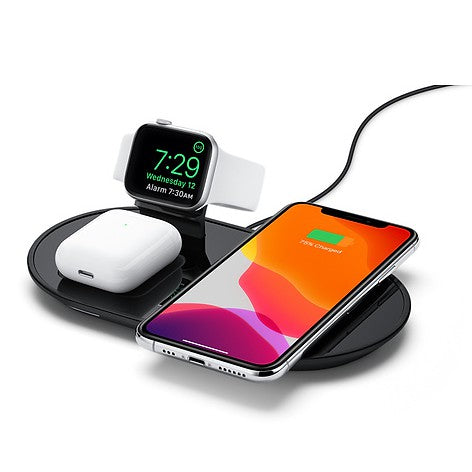 Mophie 3-in-1 Wireless Charging Pad (10W & 7.5W), Black