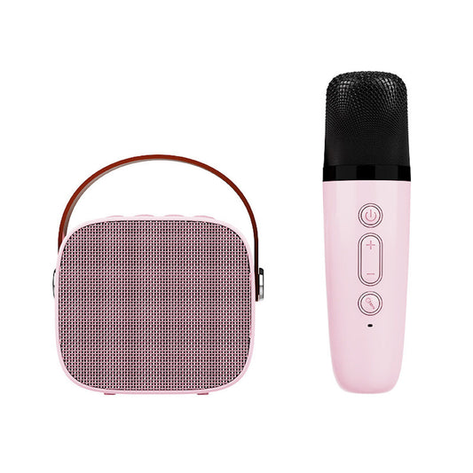 ANANK Mini Wireless Speaker And Microphone Set Bluetooth Portable Karaoke Function Speaker with Voice Change Function