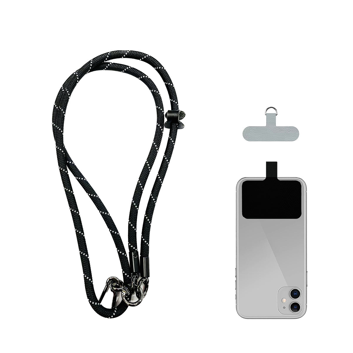 ANANK Mobile Phone Lanyard Crossbody Anti-Lost Rope, Universal Detachable Durable Nylon Lanyard with Hook 2 Patches