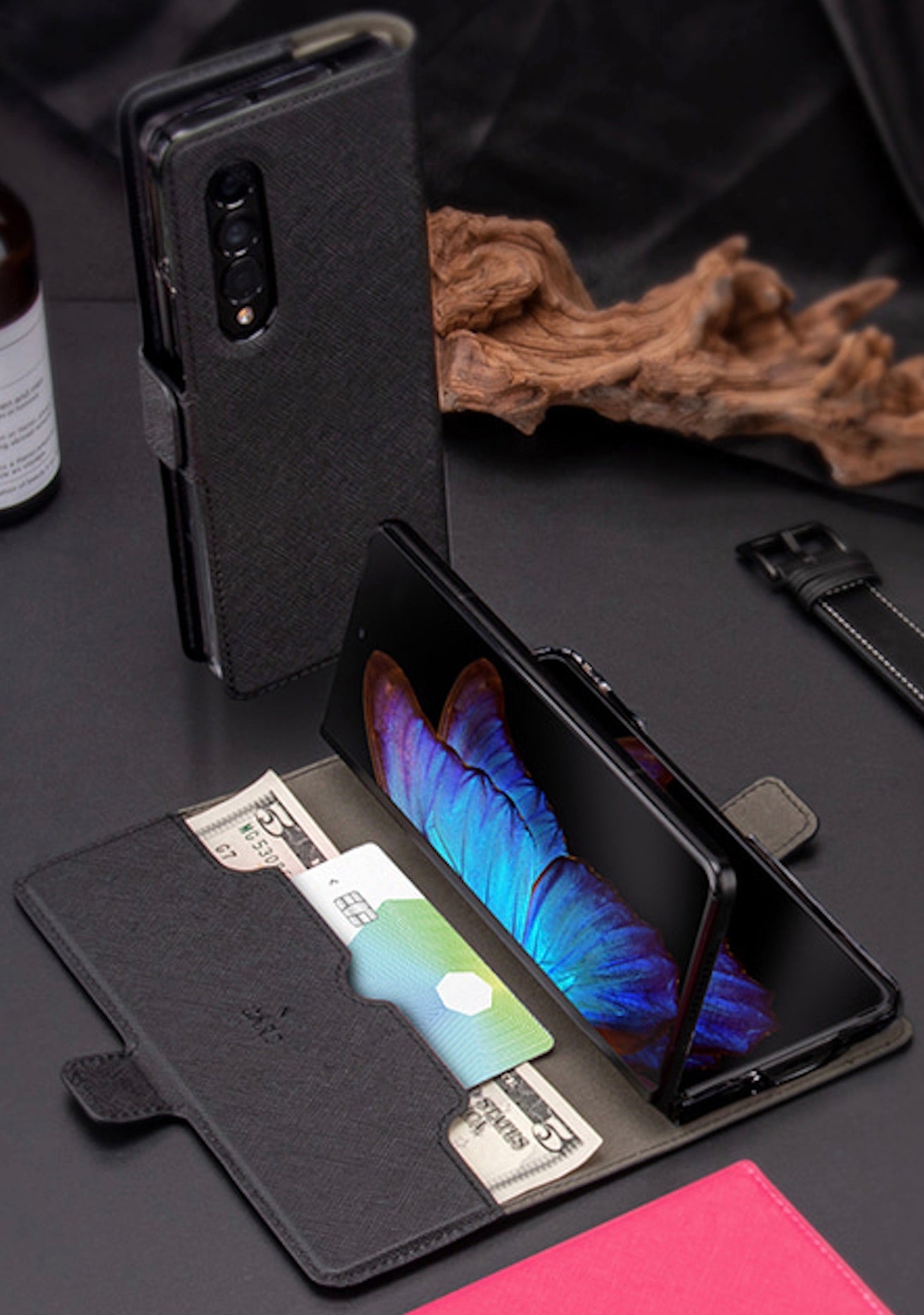 Mercury Goospery Premium Wallet Case for Samsung Galaxy Z Fold6 (2024)/ Z Fold7 (2025) - Black