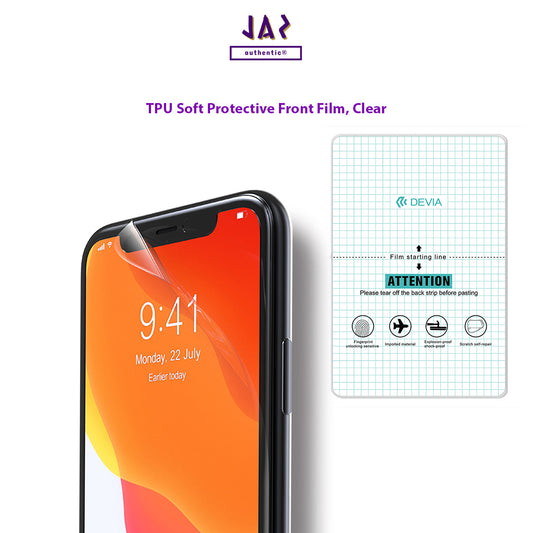 Devia Intelligent TPU Soft Protective Front Film For Smartphone, Screen Protector Or Body Wrap, Clear