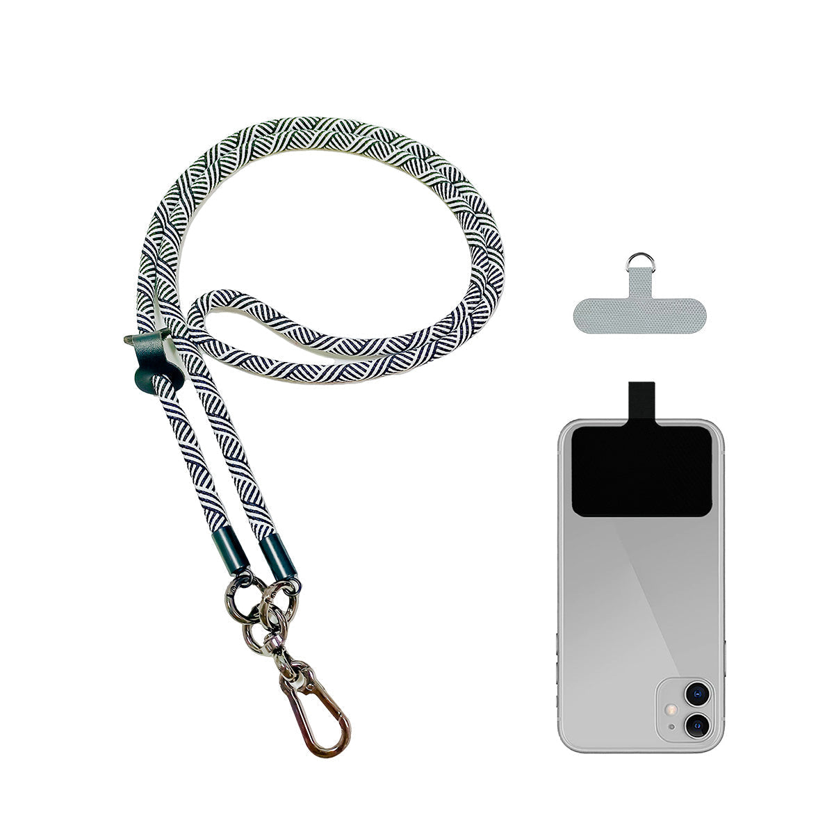 ANANK Mobile Phone Lanyard Crossbody Anti-Lost Rope, Universal Detachable Durable Nylon Lanyard with Hook 2 Patches