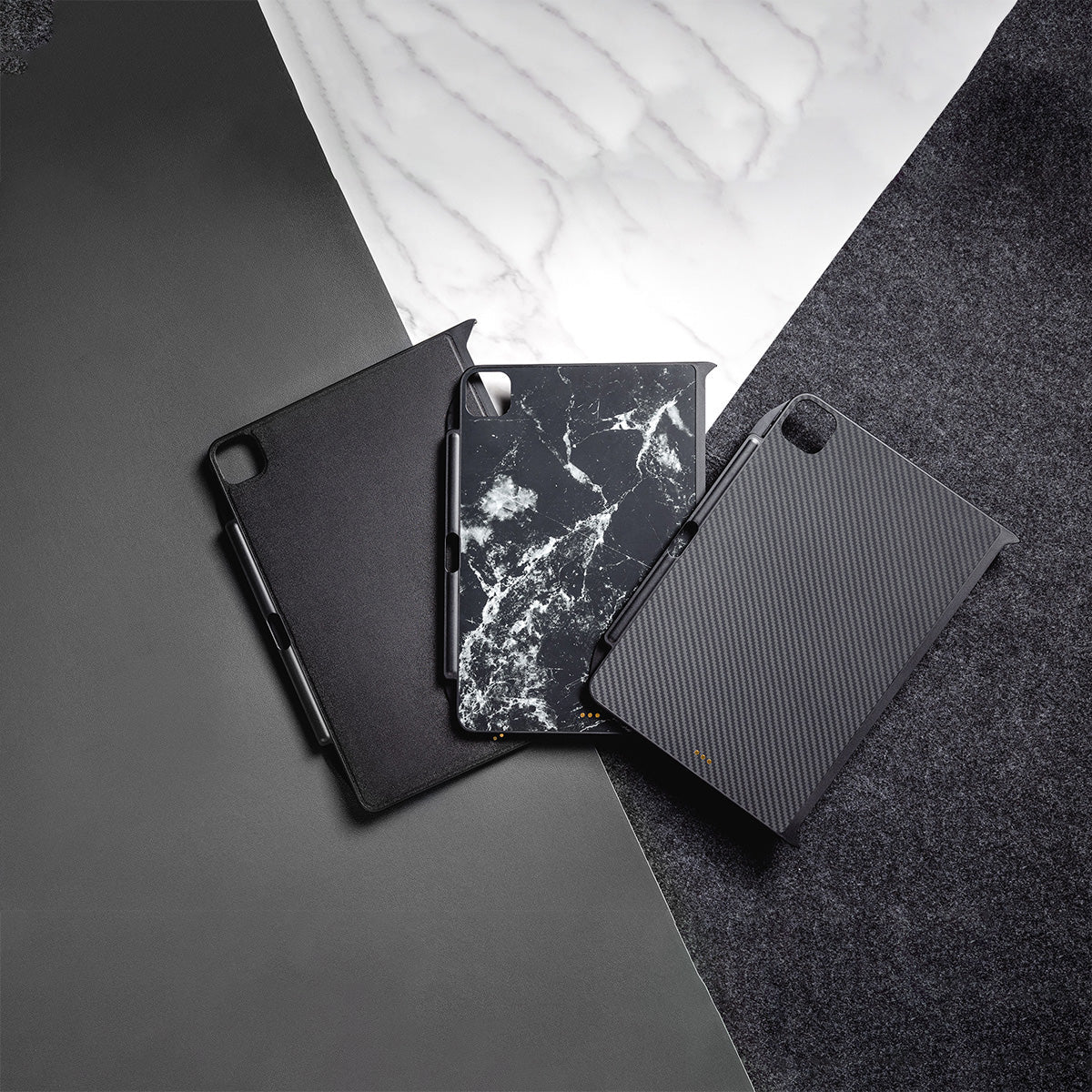 SwitchEasy CoverBuddy Magnetic Case for iPad Pro 12.9" (2022/2021), Leather Black