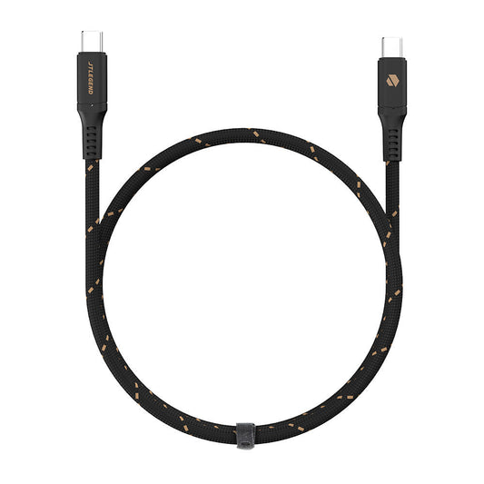 JTLEGEND 240W USB-C to USB-C 3.2 Gen 2 Charge & Sync Braided Thunderbolt Cable 1.5 Meters - Black