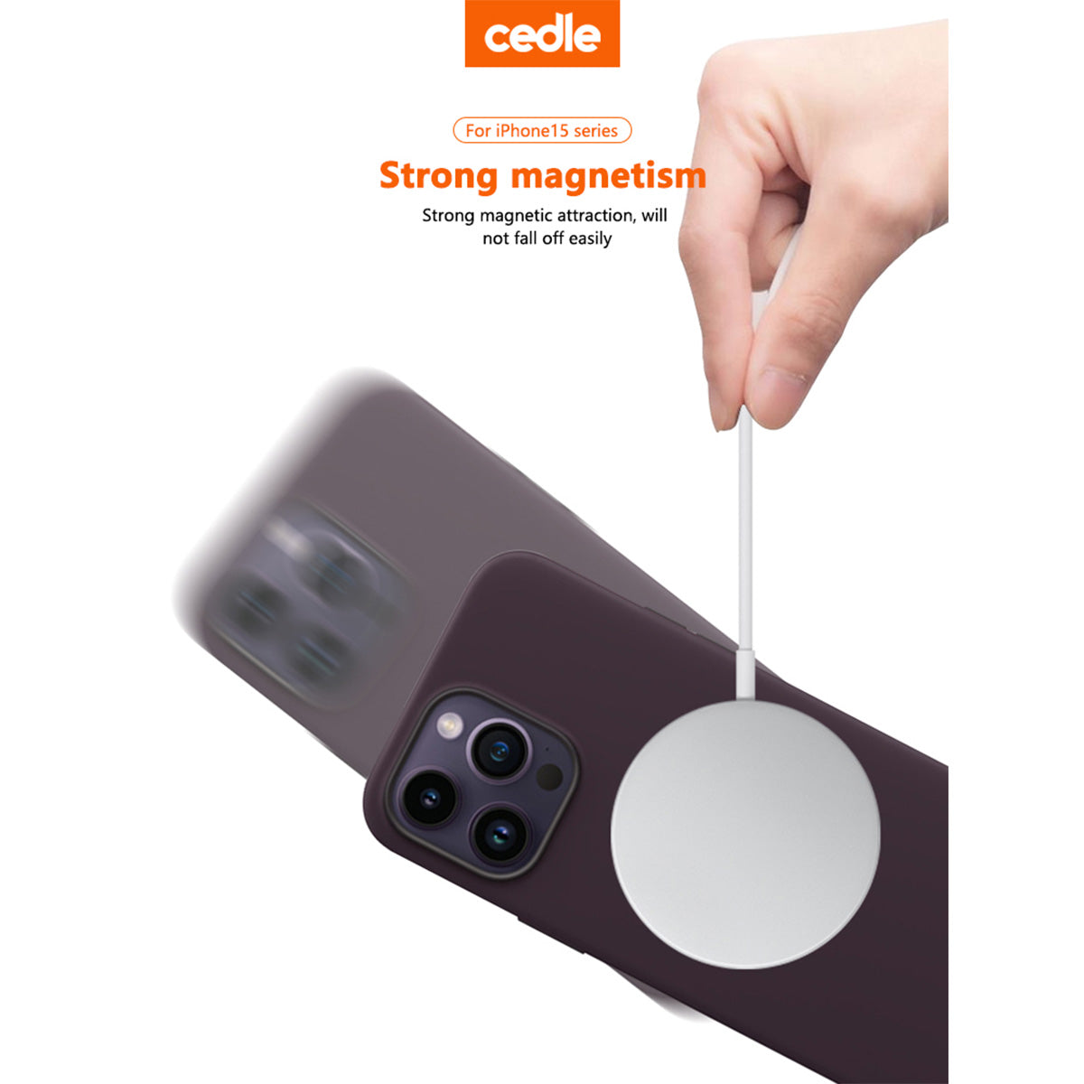 Cedle Silicone Magnetic Case with MagSafe for iPhone 15 Series (2023)