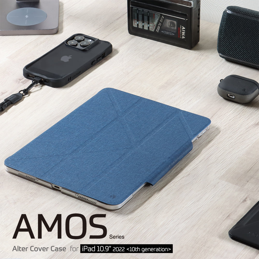 Power Support JTLEGEND AMOS QCAC Folio Case with Pencil Clip for Apple for iPad A16 Chip 10.9" (2025)/iPad 10th Generation 10.9" (2022)