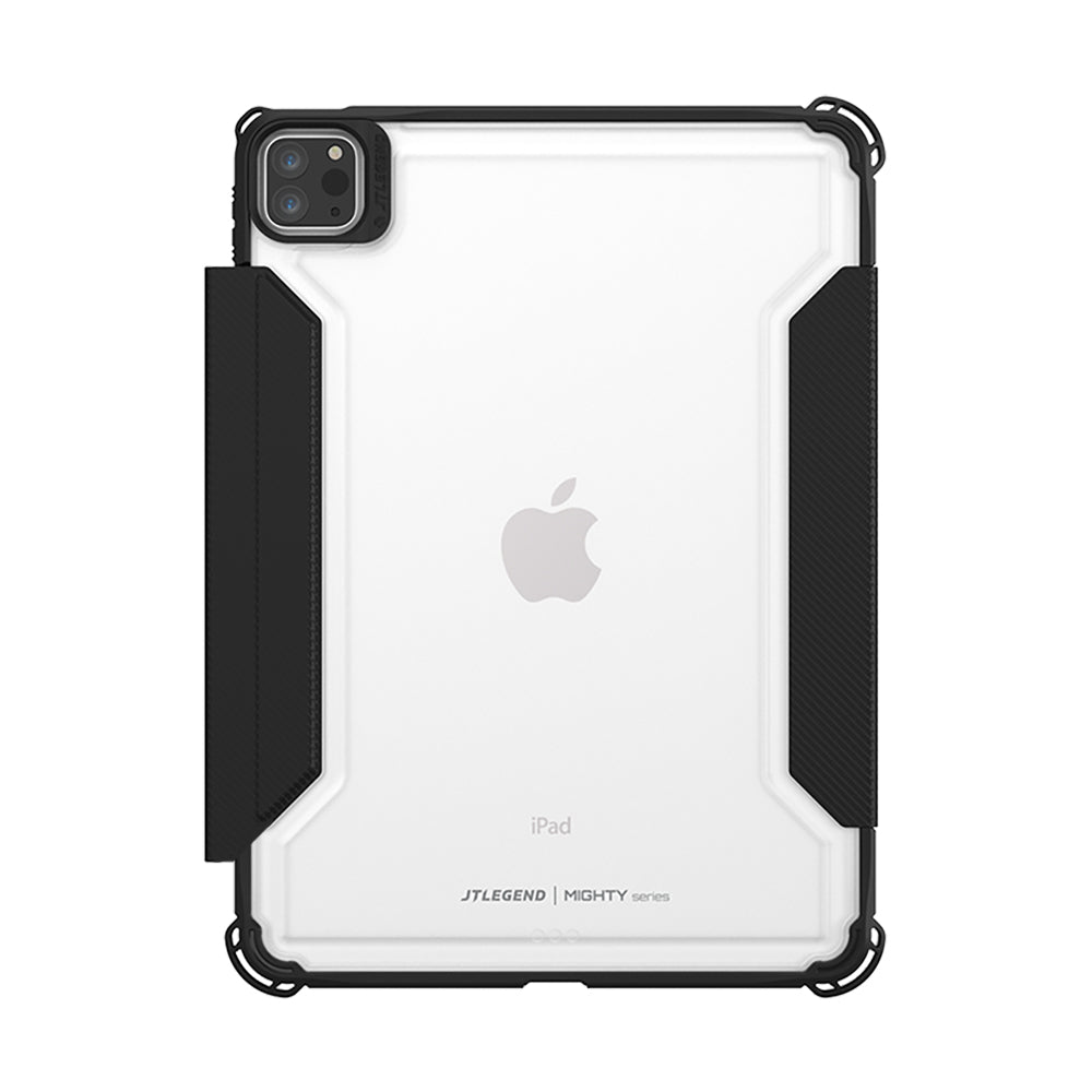 JTLEGEND Mighty Shield QCAC Folio Shockproof Origami Case for iPad Air 10.9" (2022/2020) & iPad Pro 11" (2018-2022), with Apple Pencil Holder+Clip