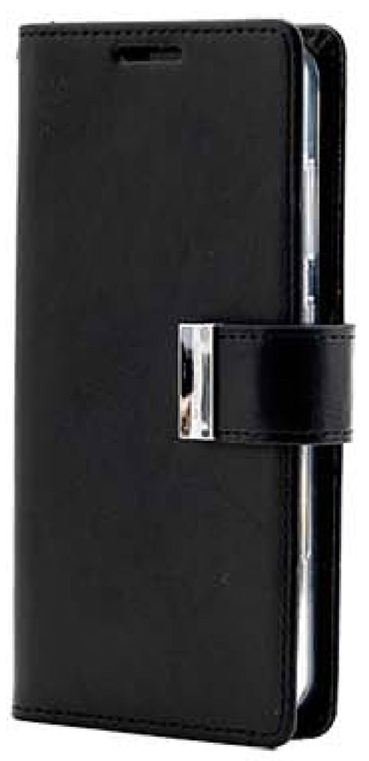Mercury Goospery Rich Diary Practical Wallet Case for Samsung Galaxy S24 Series (2024) - Black