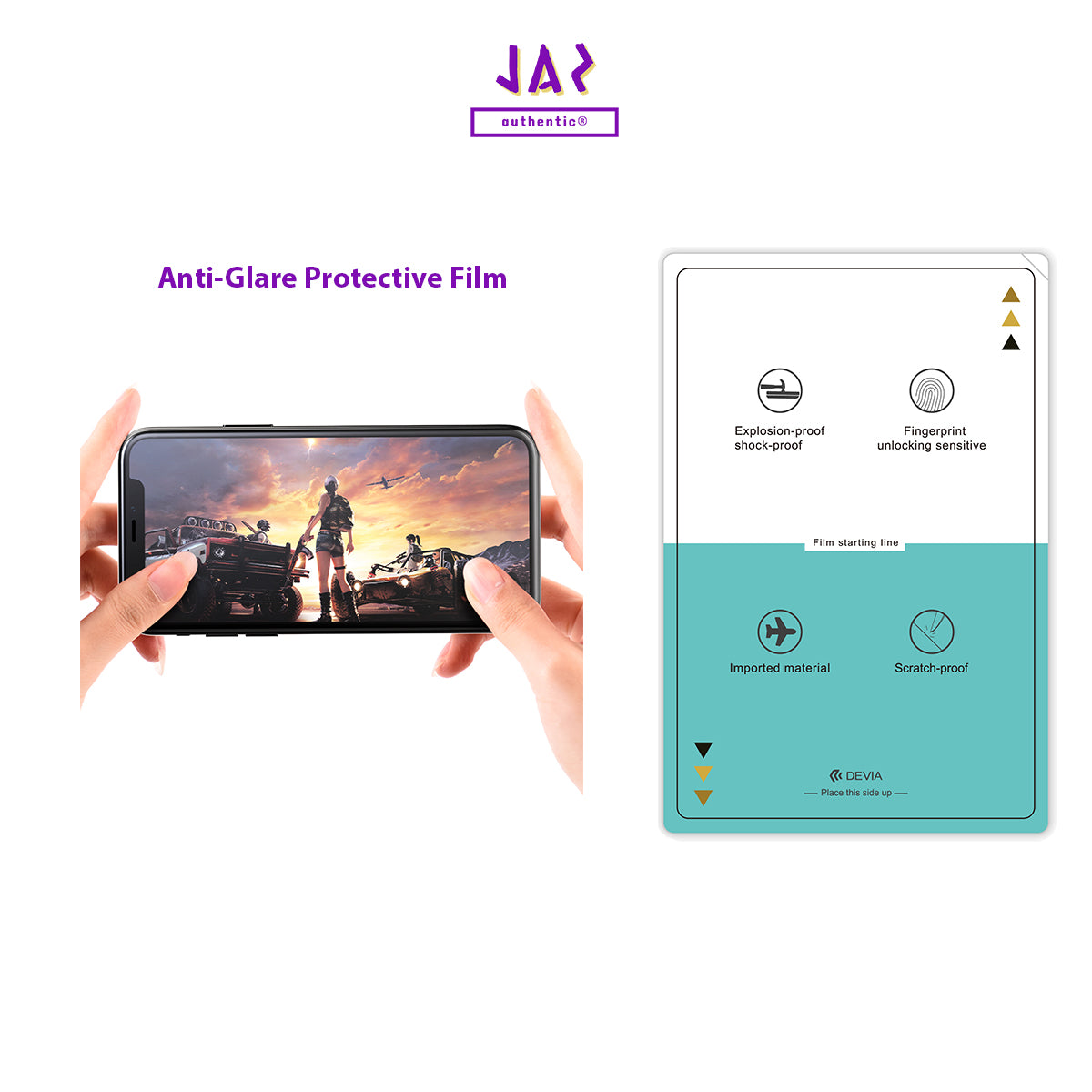 Devia Intelligent TPU Soft Anti-Glare Protective Front Film For Smartphone, Screen Protector Or Body Wrap, Matte