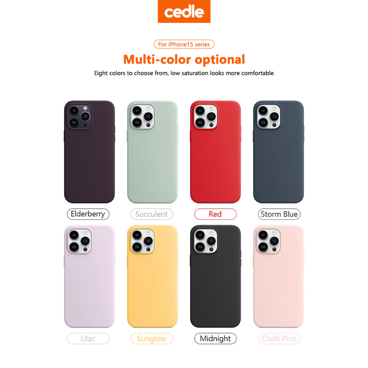 Cedle Silicone Case for iPhone 15 Series (2023)
