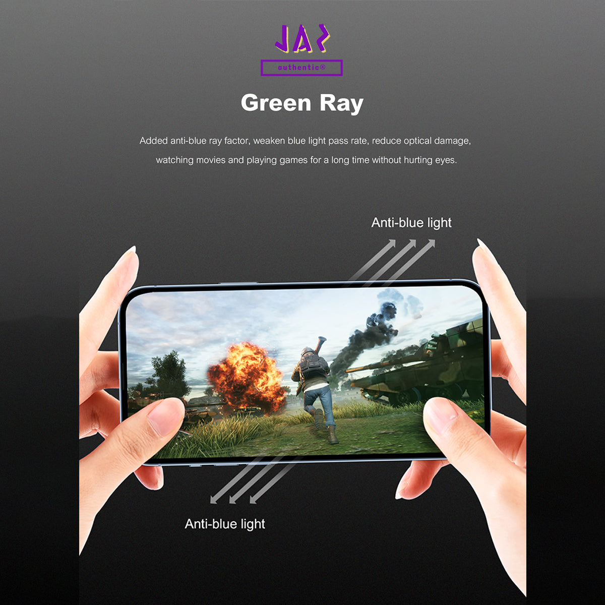 Devia Intelligent Green Ray Protective Front Film For Smartphone, Screen Protector Or Body Wrap, Clear
