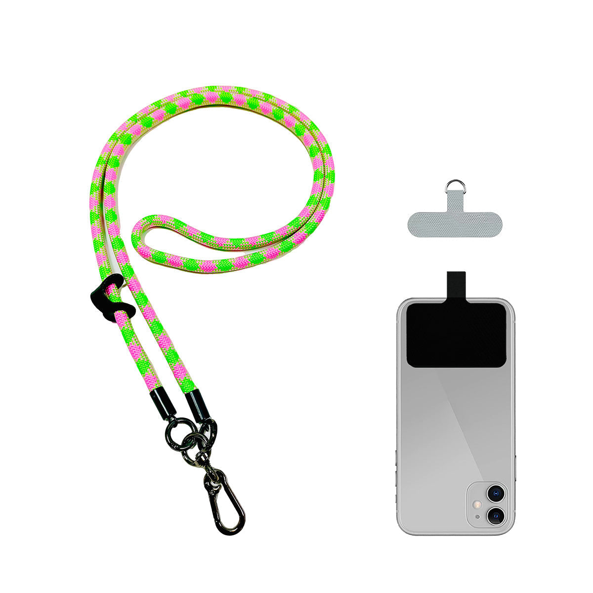 ANANK Mobile Phone Lanyard Crossbody Anti-Lost Rope, Universal Detachable Durable Nylon Lanyard with Hook 2 Patches