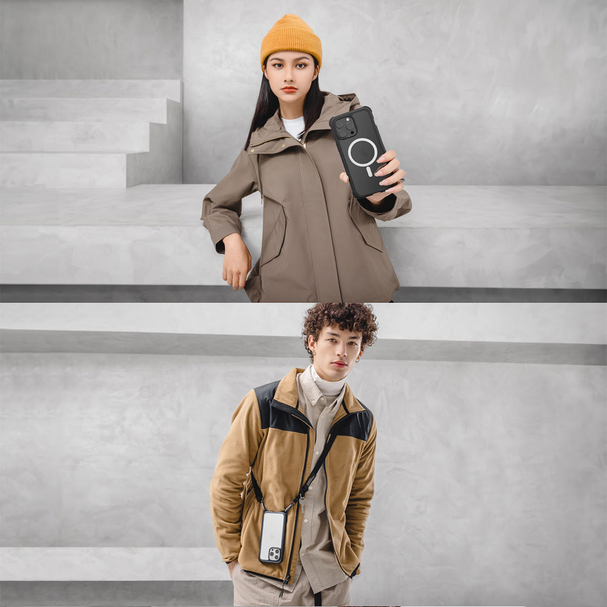 MAGEASY Odyssey + Strap PC + TPU + Metal Protective Case for iPhone 15 Series (2023)