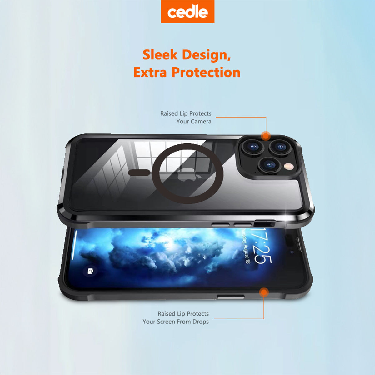 Cedle Xtrans X1 Metal Magnetic MagSafe Case for iPhone 15 Series (2023)