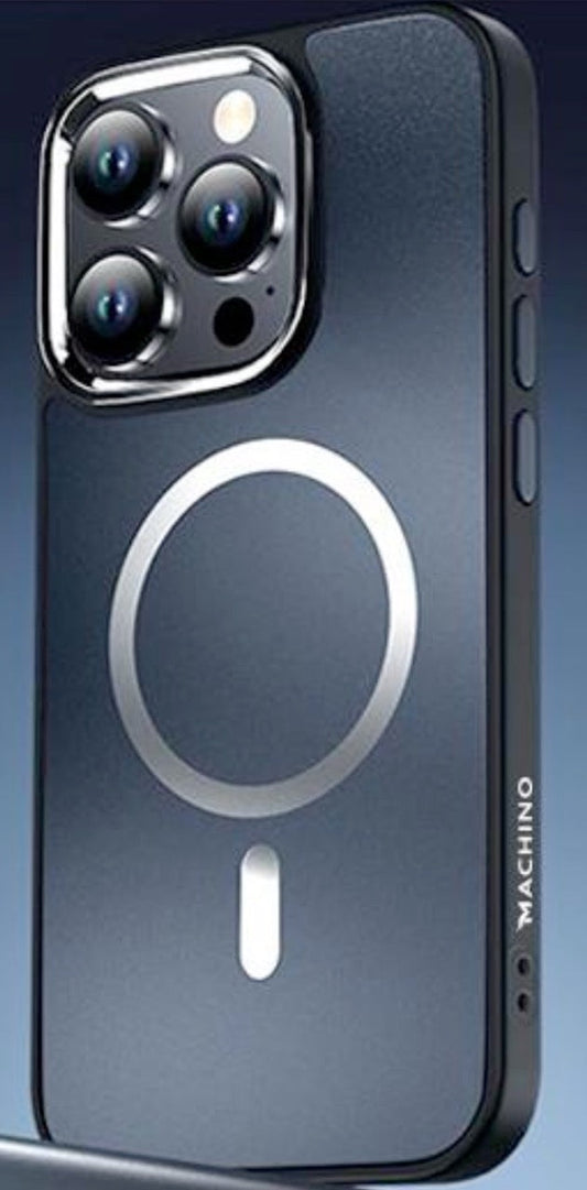 MACHINO PC Back Soft Frame Edges Hard Case with MagSafe for iPhone 15 Series (2023)