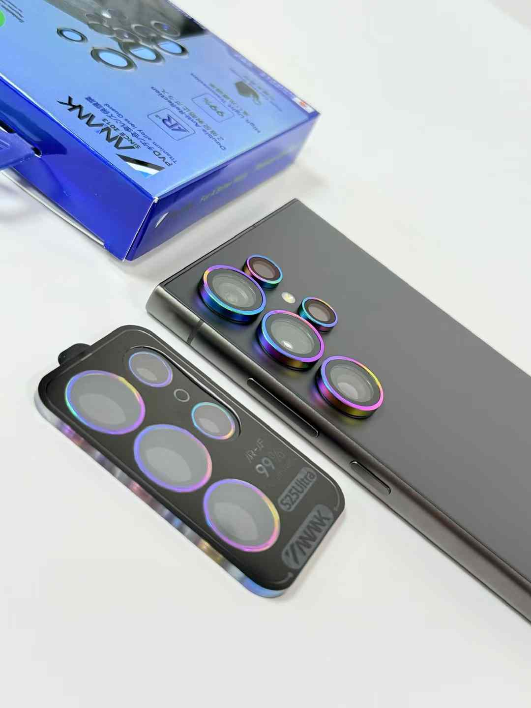 ANANK Anti-reflective AGC Glass Titanium Frame Lens Guard for Samsung Galaxy S25 Ultra (2025)