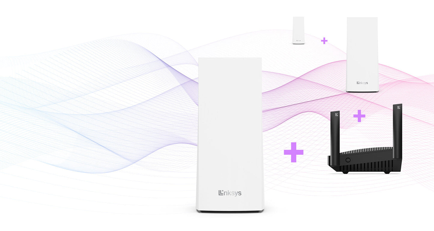 Linksys Velop Tri-Band Whole Home Mesh Wi-Fi System Coverage Up To 6,000 SQ FT AC6600 (3-Pack)