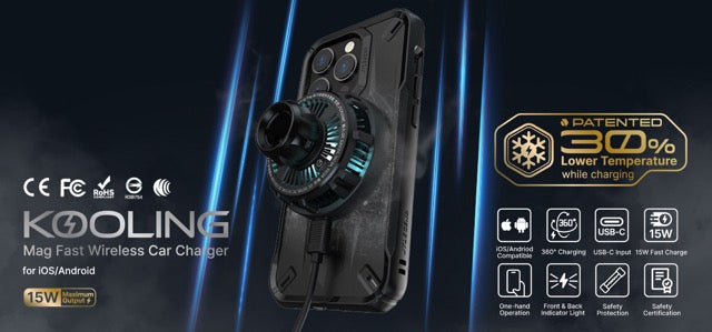 JTLEGEND Kooling Mag Fast Wireless Car Charger