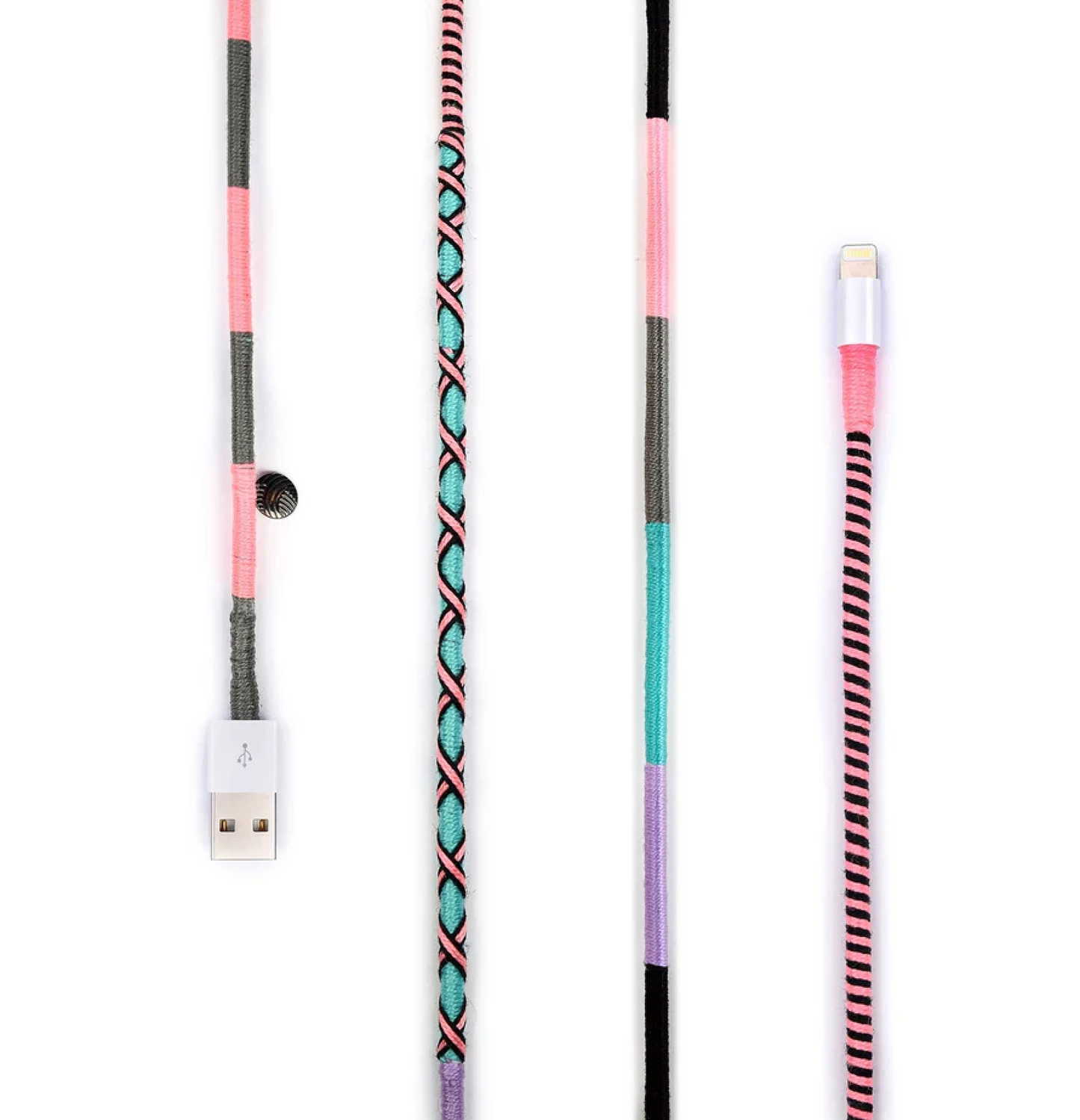 Komass USB-A to Lightning Cable - Pink