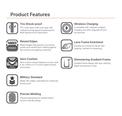 JTLEGEND Aura Shield Mag Case with MagSafe & Lens Stand for Apple iPhone 17 Series (2025)