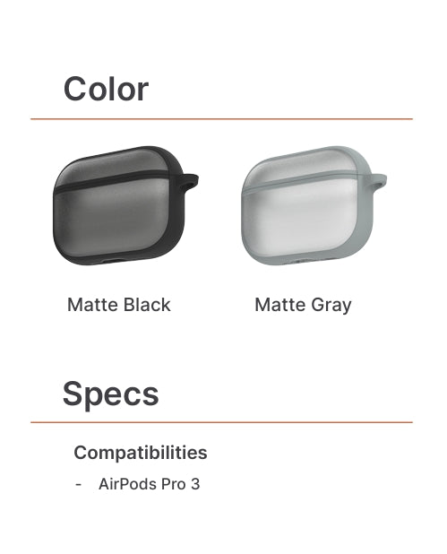 JTLEGEND Edge Solid Shock-Proof Case for AirPods Pro 3 (2025)