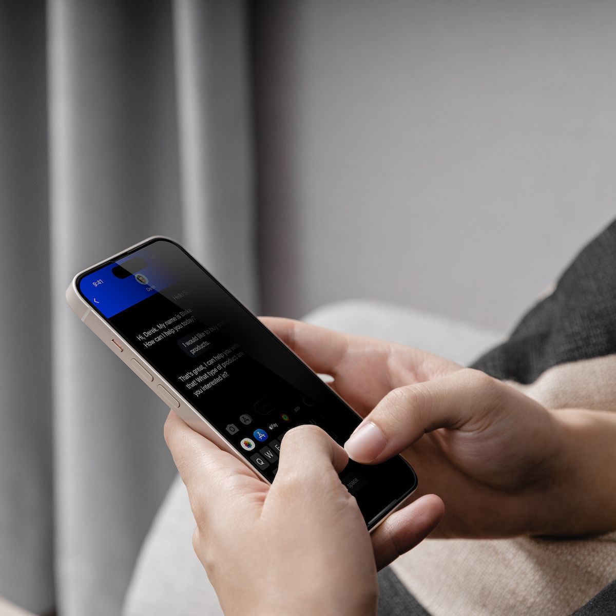 SwitchEasy Glass Privacy Tempered Glass Screen Protector for iPhone 15 Series (2023)