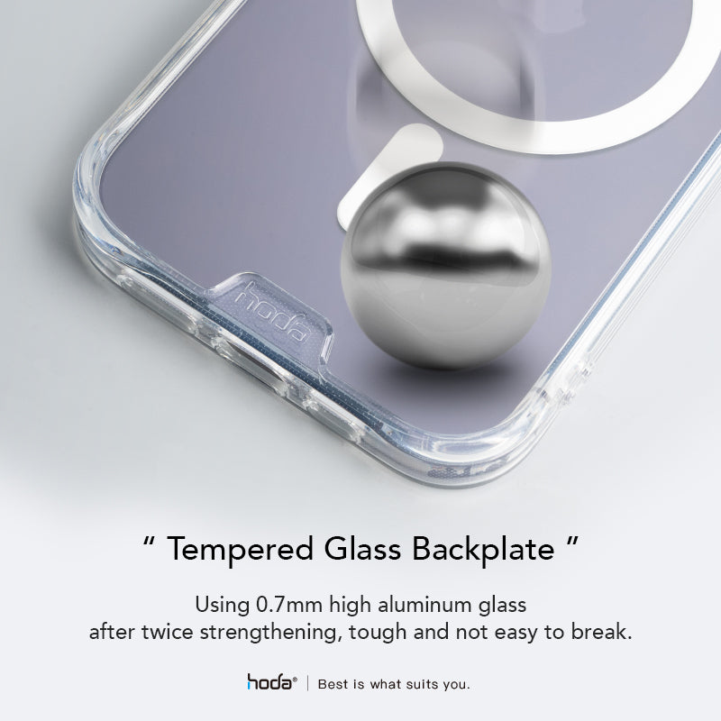 Hoda Crystal Pro Magnet Glass MagSafe Case Military Standard for iPhone 14 Pro, 14 Pro Max / iPhone 14, 14 Plus
