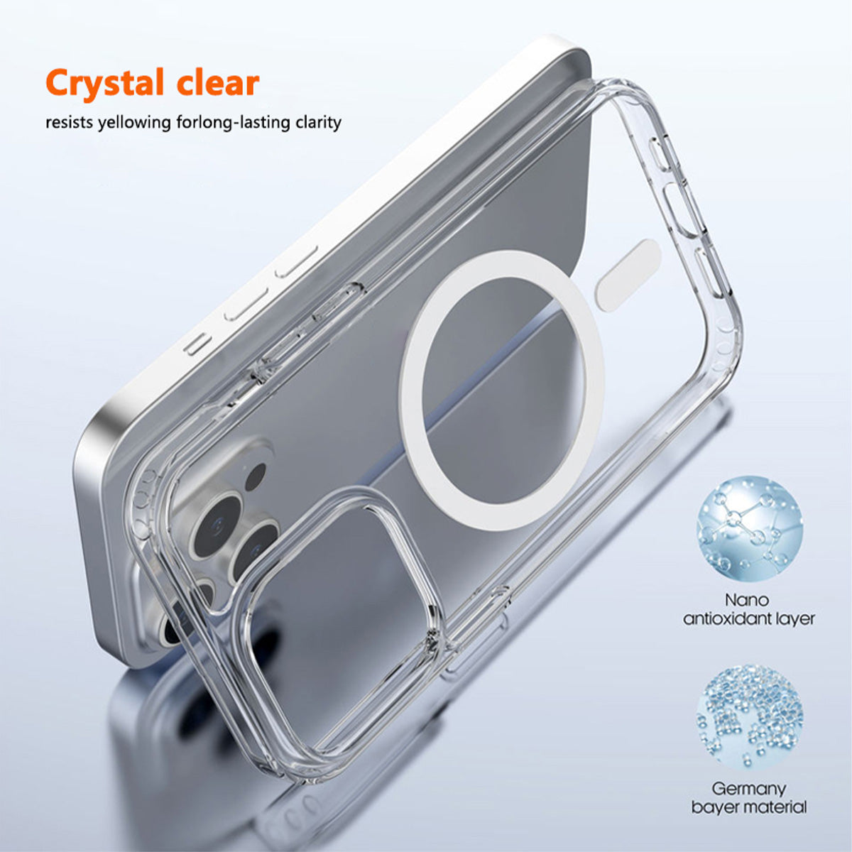 Cedle Magnetic Crystal Case with MagSafe for iPhone 15 Series (2023)