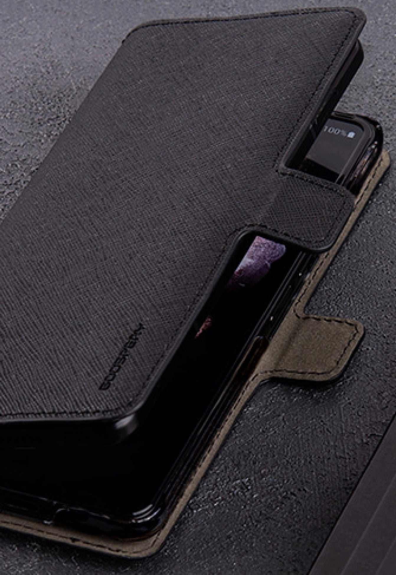 Mercury Goospery Premium Wallet Case for Samsung Galaxy Z Fold6 (2024)/ Z Fold7 (2025) - Black