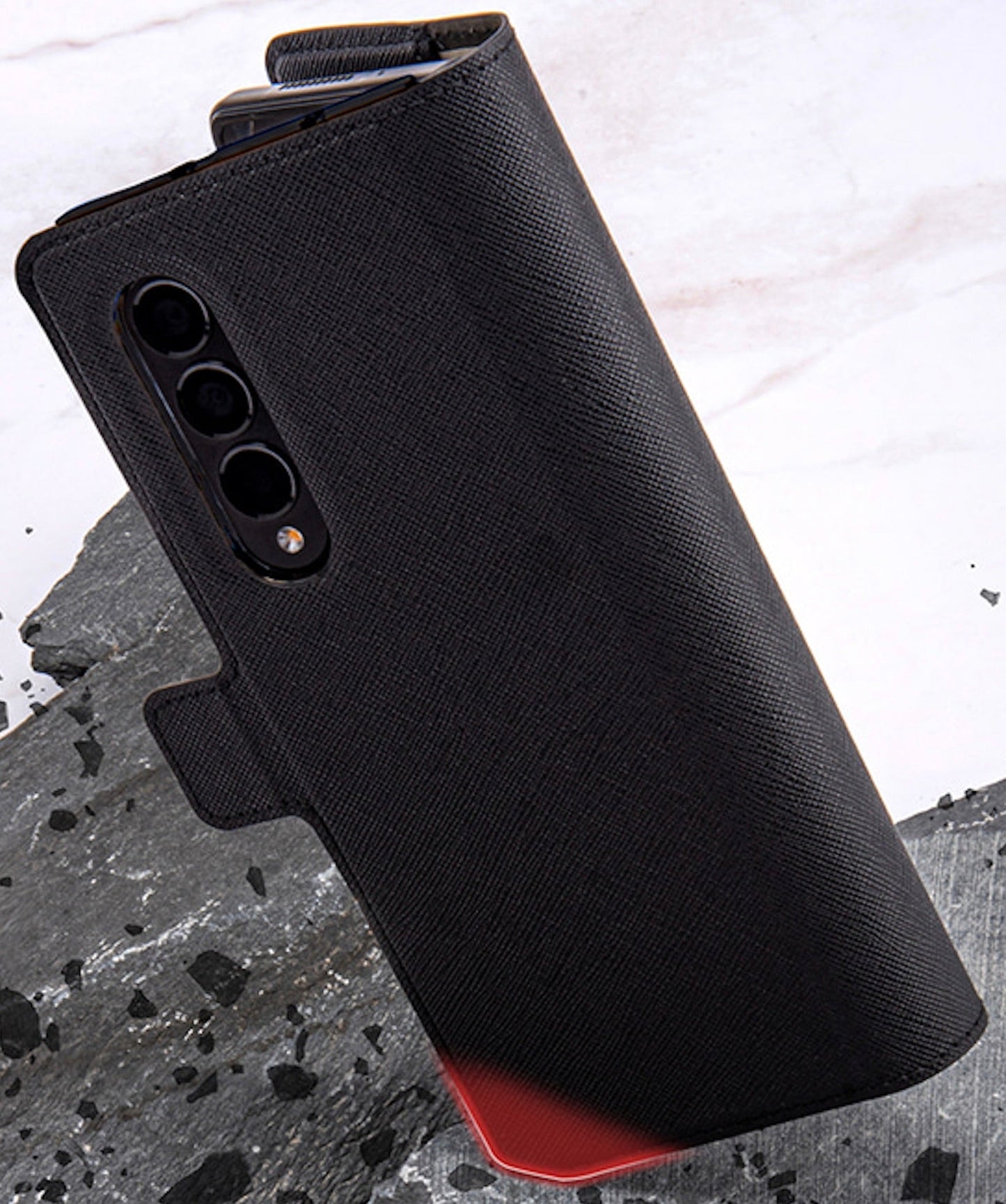 Mercury Goospery Premium Wallet Case for Samsung Galaxy Z Fold6 (2024)/ Z Fold7 (2025) - Black