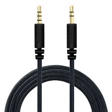 Komass 3.5mm Audio Cable, Stereo Auxiliary AUX Male to Male With Inline Microphone and Control Black