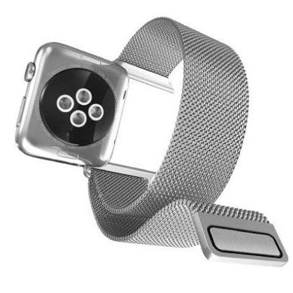 X-Doria Mesh Band for Apple Watch 49mm/45mm/44mm/42mm, Silver