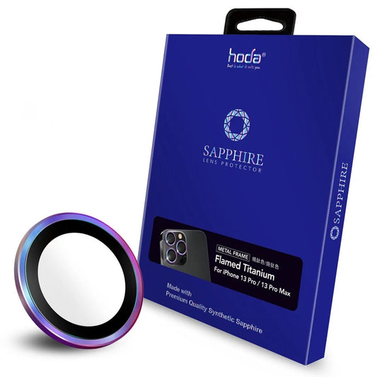 Hoda Sapphire Lens Protector for iPhone 13 Pro/13 Pro Max (2021) (Flamed Titanium) (3 Lens)