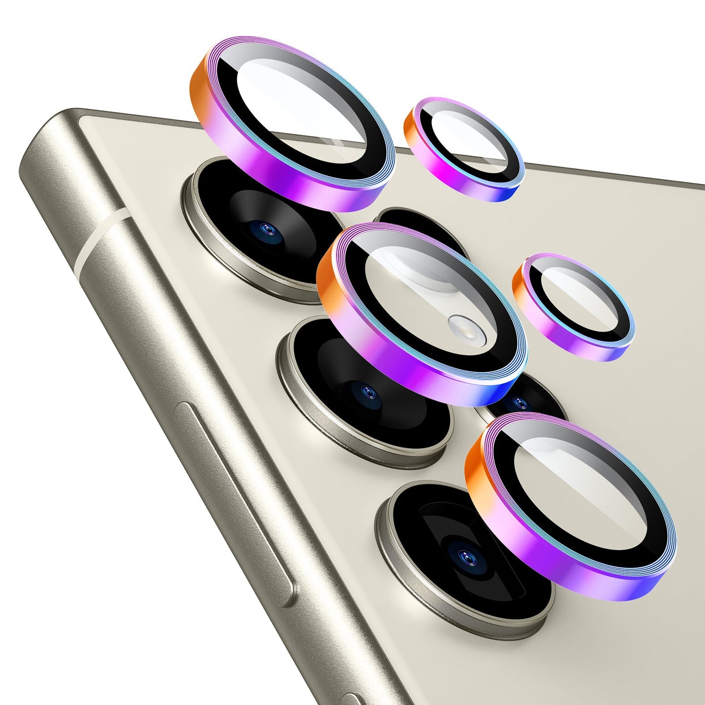 ANANK Anti-reflective AGC Glass Titanium Frame Lens Guard for Samsung Galaxy S25 Ultra (2025)