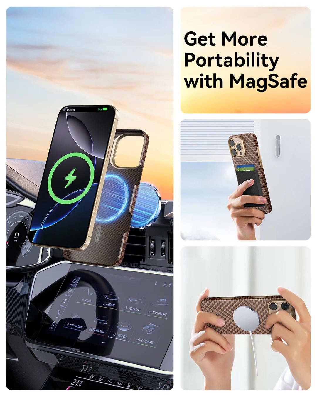 RAPTIC Aramid Fiber Skin-Origin Case with MagSafe Apple iPhone 17 Series (2025)