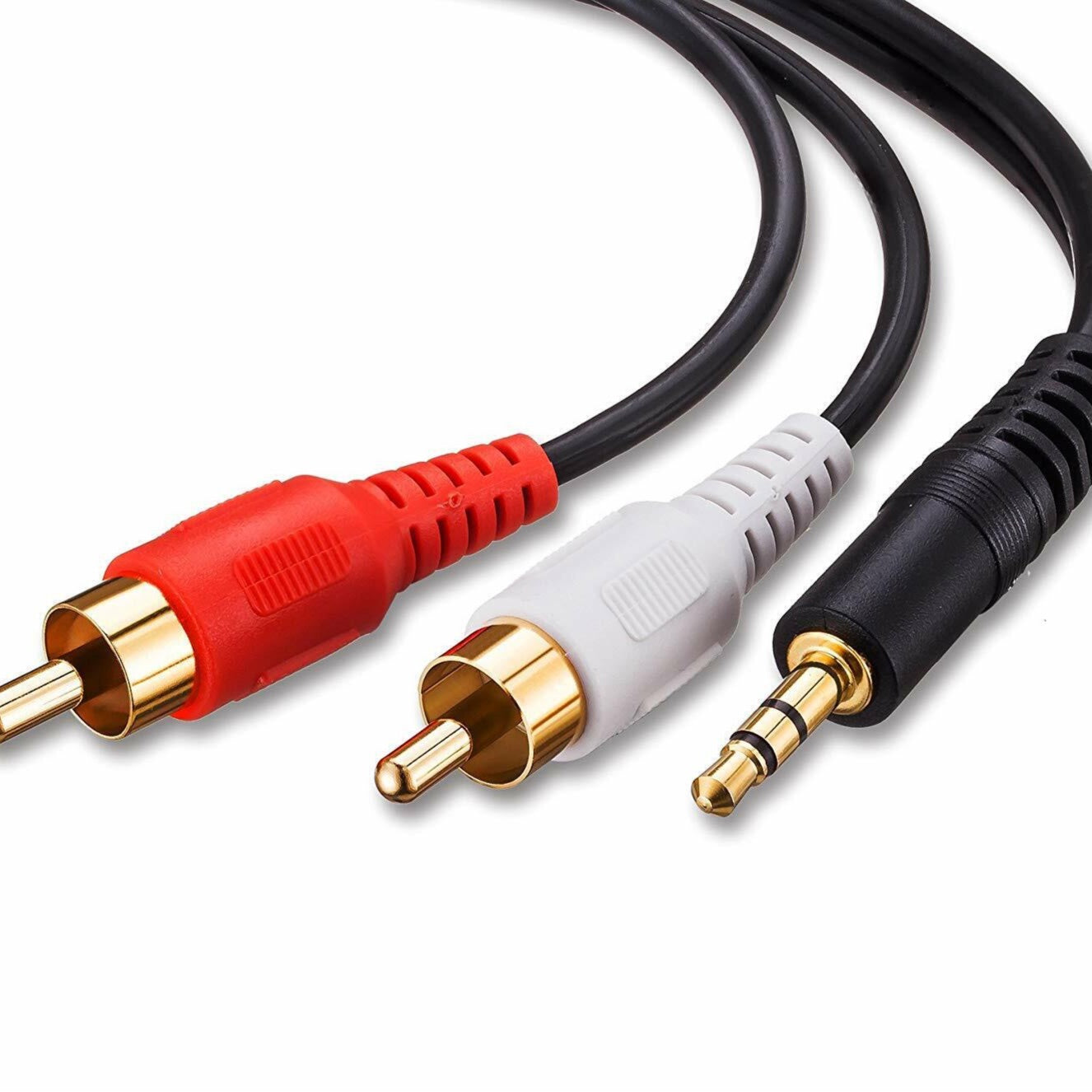 Komass Male 3.5mm Stereo Jack to Male RCA x 2 Aux Cable