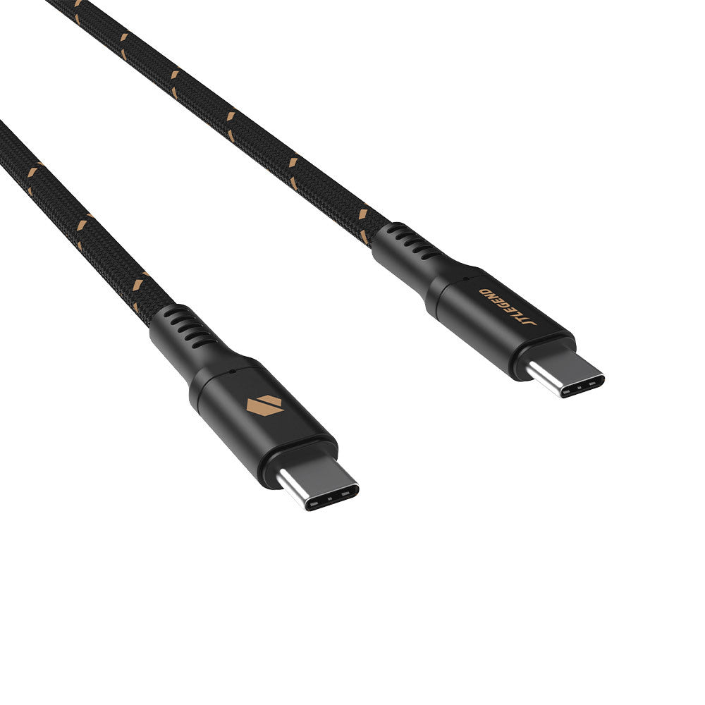 JTLEGEND 240W USB-C to USB-C 3.2 Gen 2 Charge & Sync Braided Thunderbolt Cable 1.5 Meters - Black