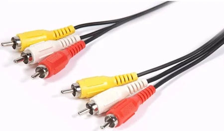 Samsung 3 RCA Composite Audio/Video Cable 22AWG, 75 Ohm Audio Cable, Black