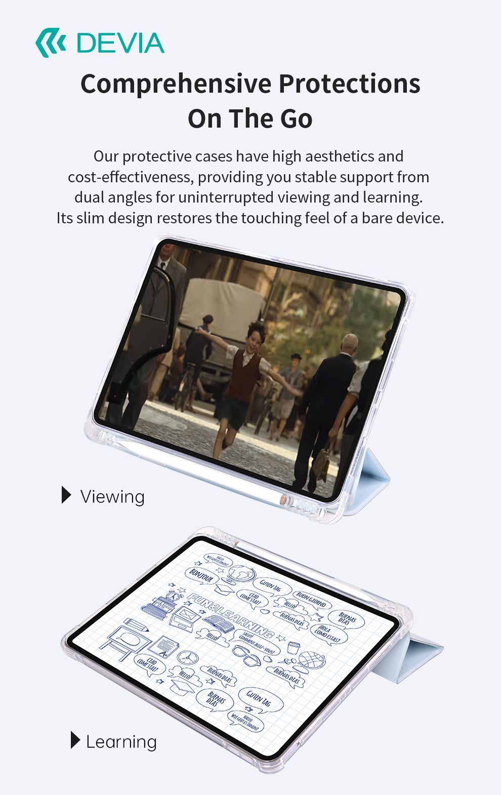 DEVIA Cool Series Protective Case for Apple iPads - Black