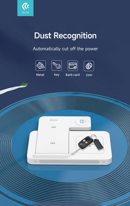 DEVIA Smart Series 3 In 1 Bracket Wireless Charger - White