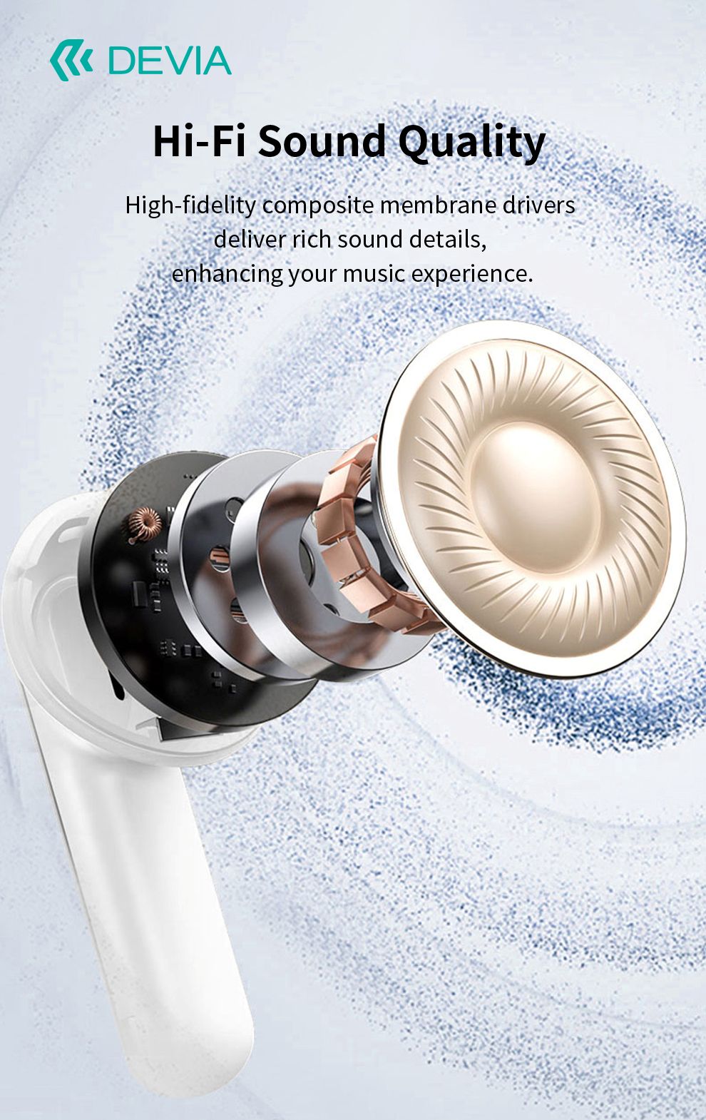 DEVIA ANC TWS Ultra1 Wireless Earphone - Black