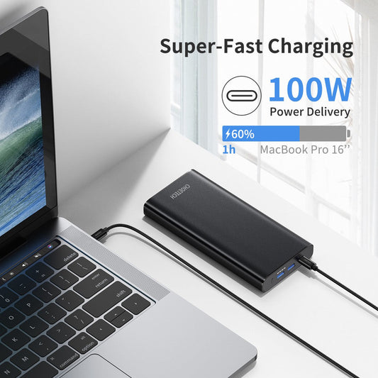 Jaz Authentic x Choetech USB-C PD Power Bank (26,800mAh / 100W PD), Black