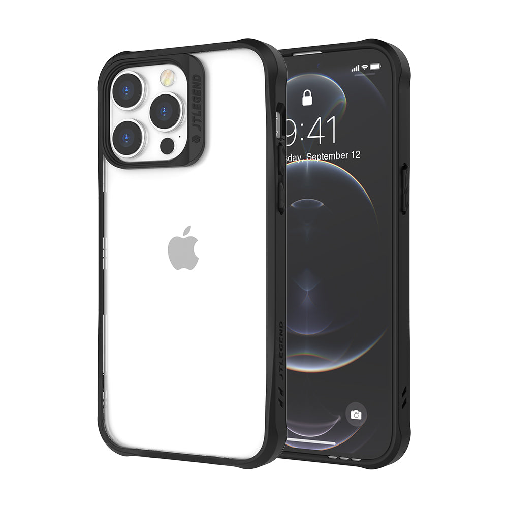 Power Support JTLEGEND Hybrid Cushion DX Case for iPhone 14 Pro Max 6.7" (2022), Customizable Camera Protection Ring