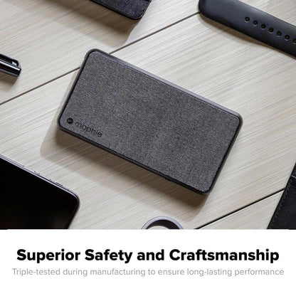 Mophie Powerstation Plus XL External Battery Switch-Tip-Cable (10,000mAh) (G4), Fabric Black