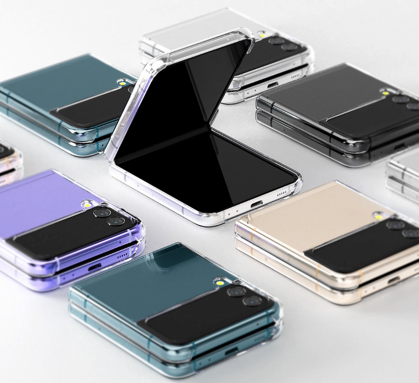 Mercury Goospery Clear Hard Case for Samsung Galaxy Z Flip6 (2024)/ Z Flip7 (2025) - Transparent