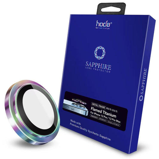 Hoda Sapphire Lens Protector for iPhone 13 Pro/13 Pro Max (2021) (Flamed Titanium) (3 Lens)