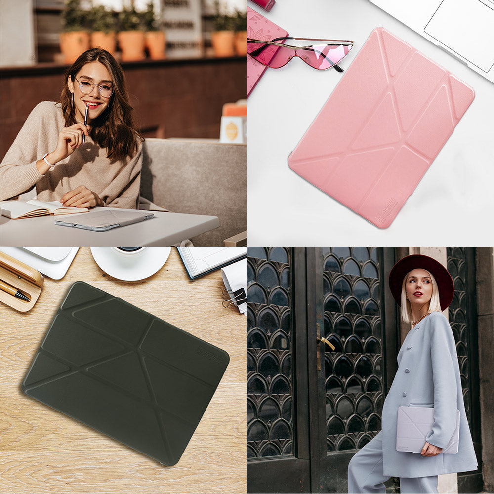 JTLEGEND Ness QCAC Folio Case with Pencil Clip & Water Repellent Material for iPad Pro 11" (2018-2022)