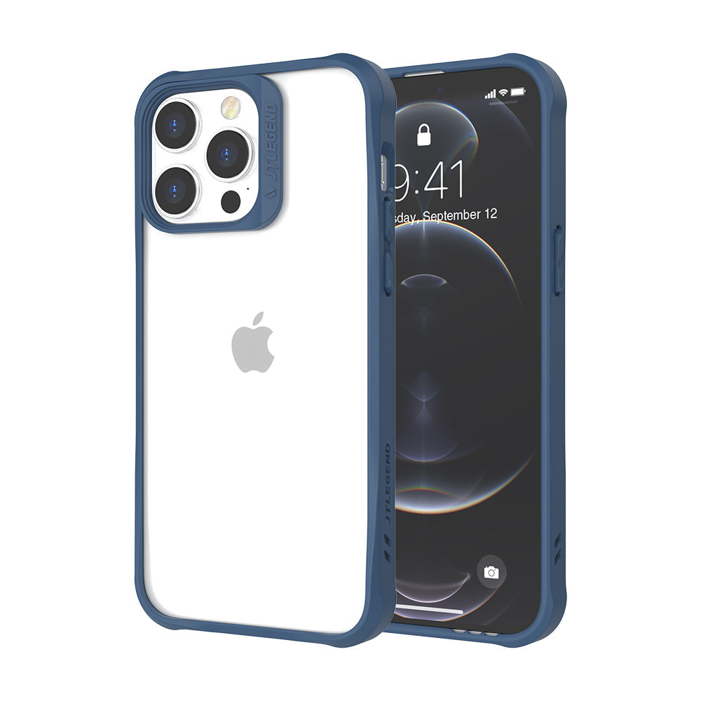Power Support JTLEGEND Hybrid Cushion DX Case for iPhone 14 Pro Max 6.7" (2022), Customizable Camera Protection Ring