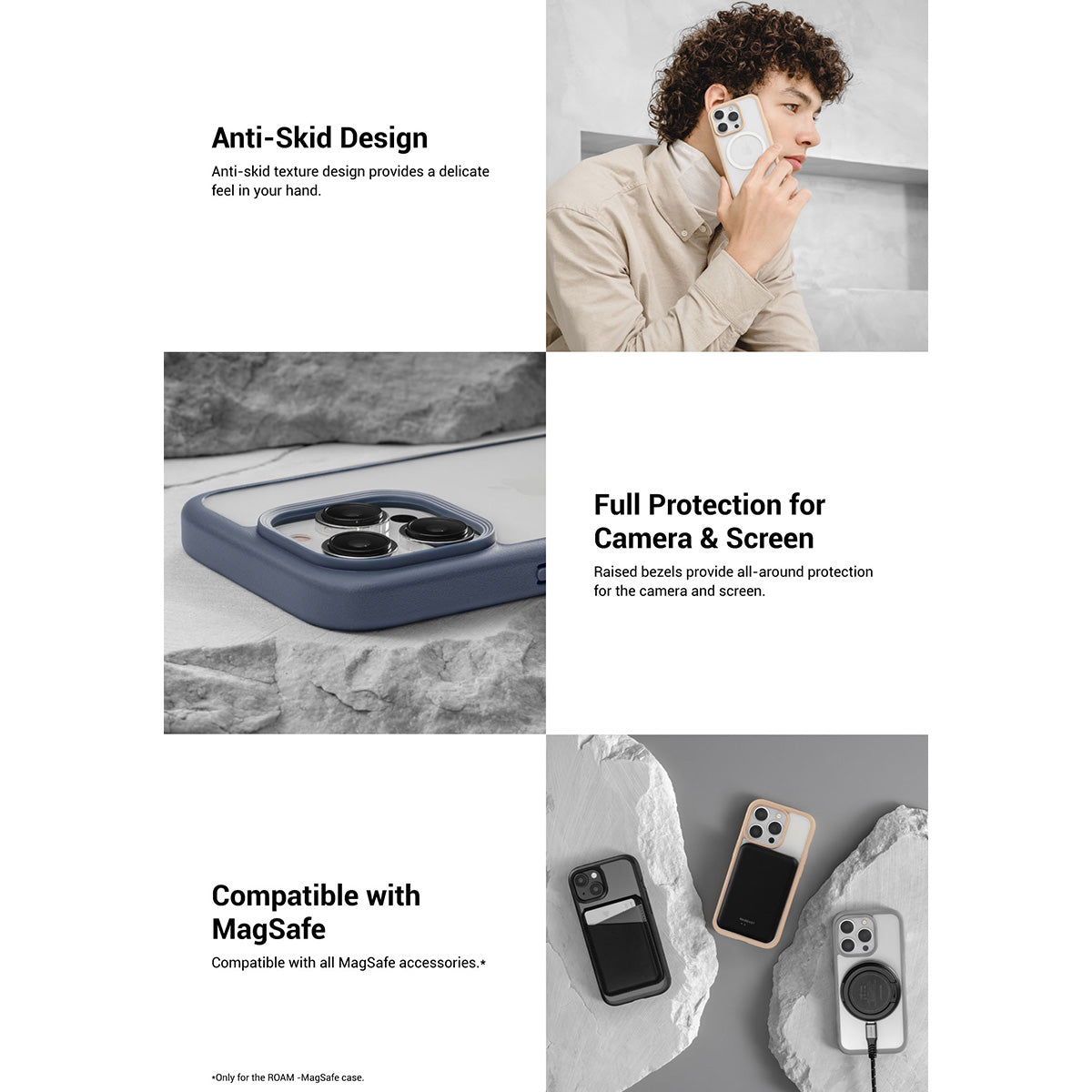 MAGEASY Roam M PC+TPU Protective Case with MagSafe for iPhone 15 Series (2023)